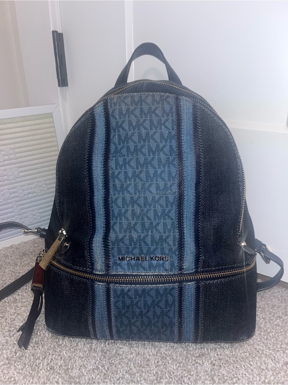 Michael Kors Rhea Denim Backpack - Picture 4 of 11